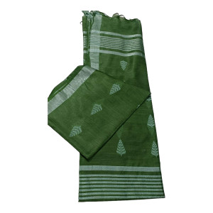 Beautiful Handloom Green Saree